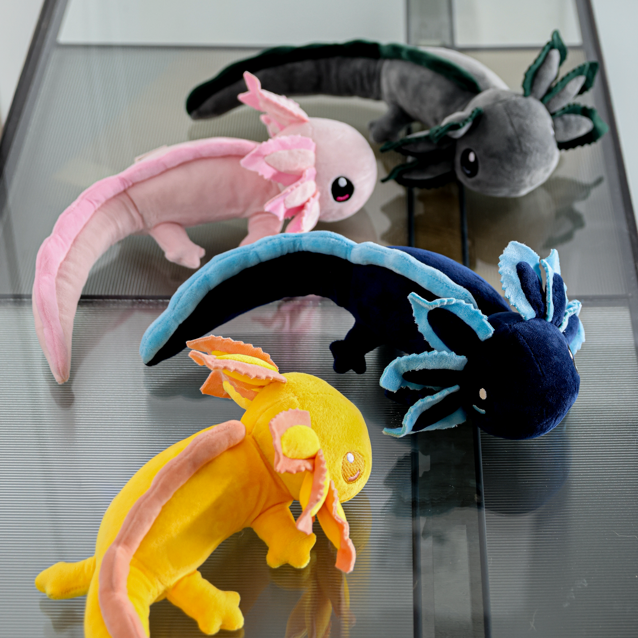 Mini Pink Realistic Axolotl Plush