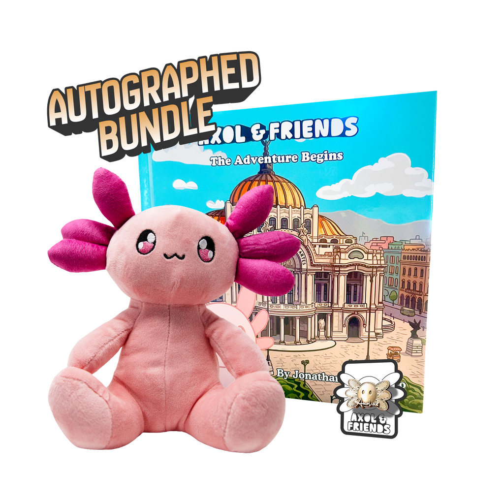 Autographed Bundle - Axol Plush, Pin, & Book