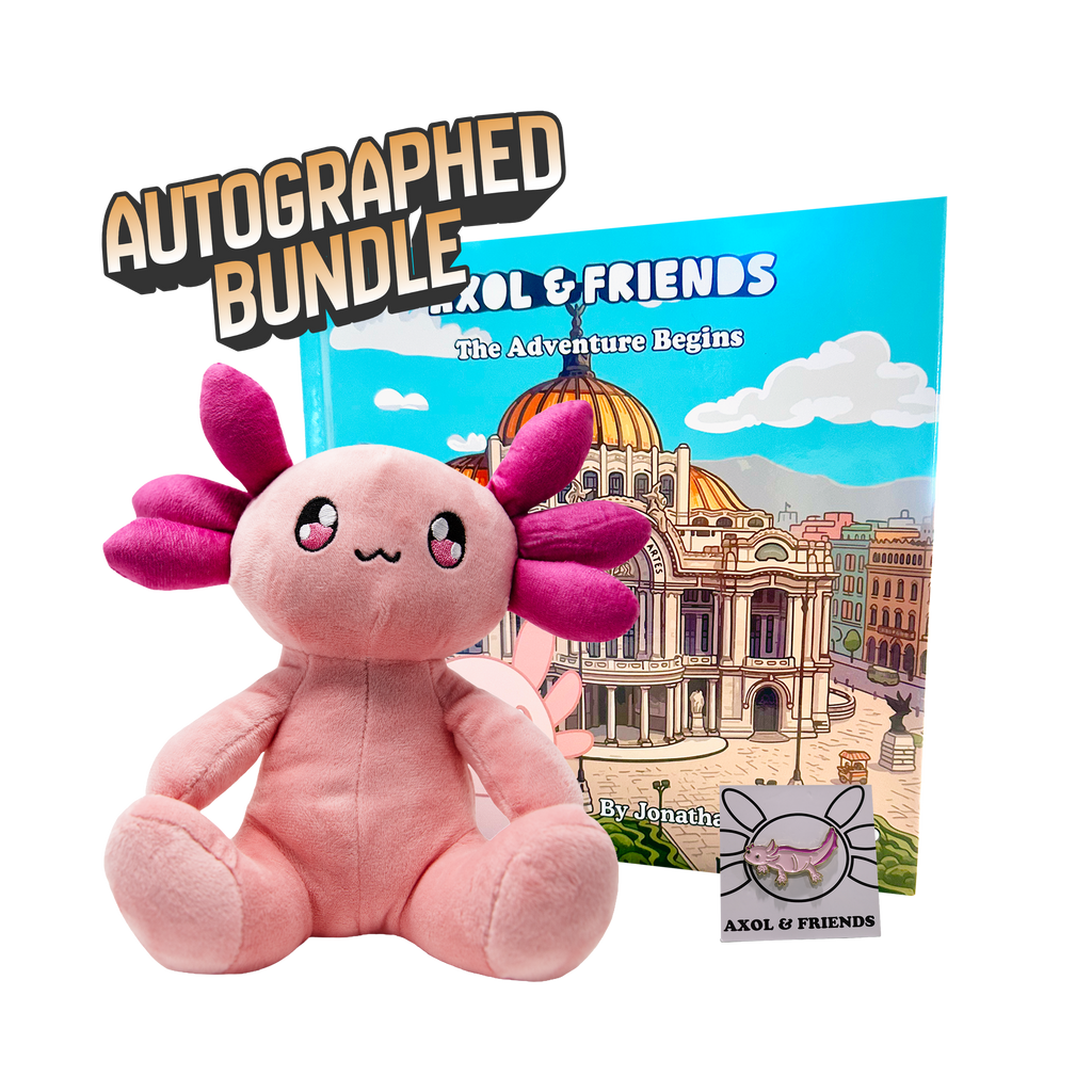 Autographed Bundle - Axol Plush, Pin, & Book