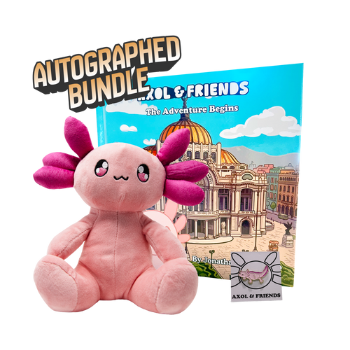 Autographed Bundle - Axol Plush, Pin, & Book
