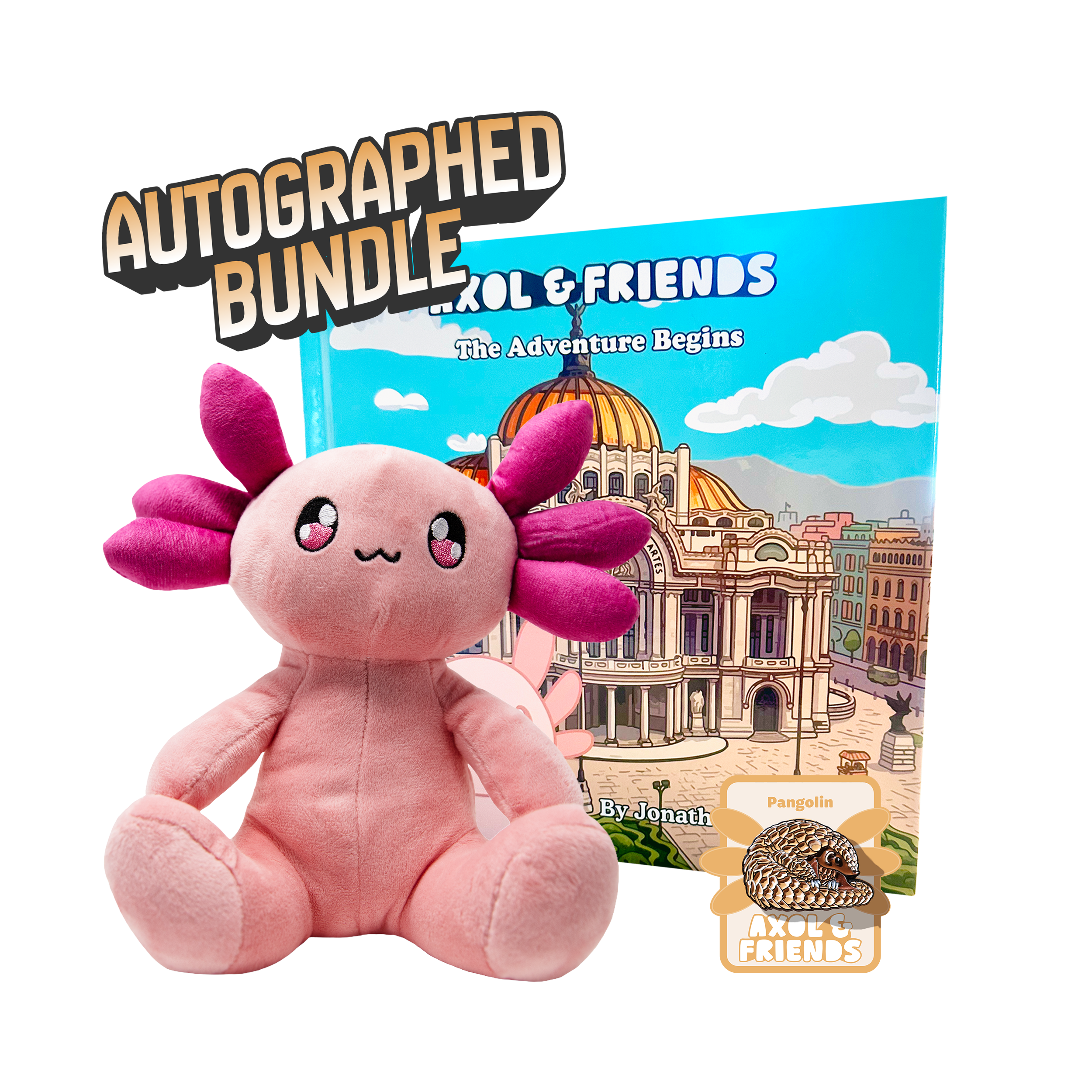 Autographed Bundle - Axol Plush, Pin, & Book
