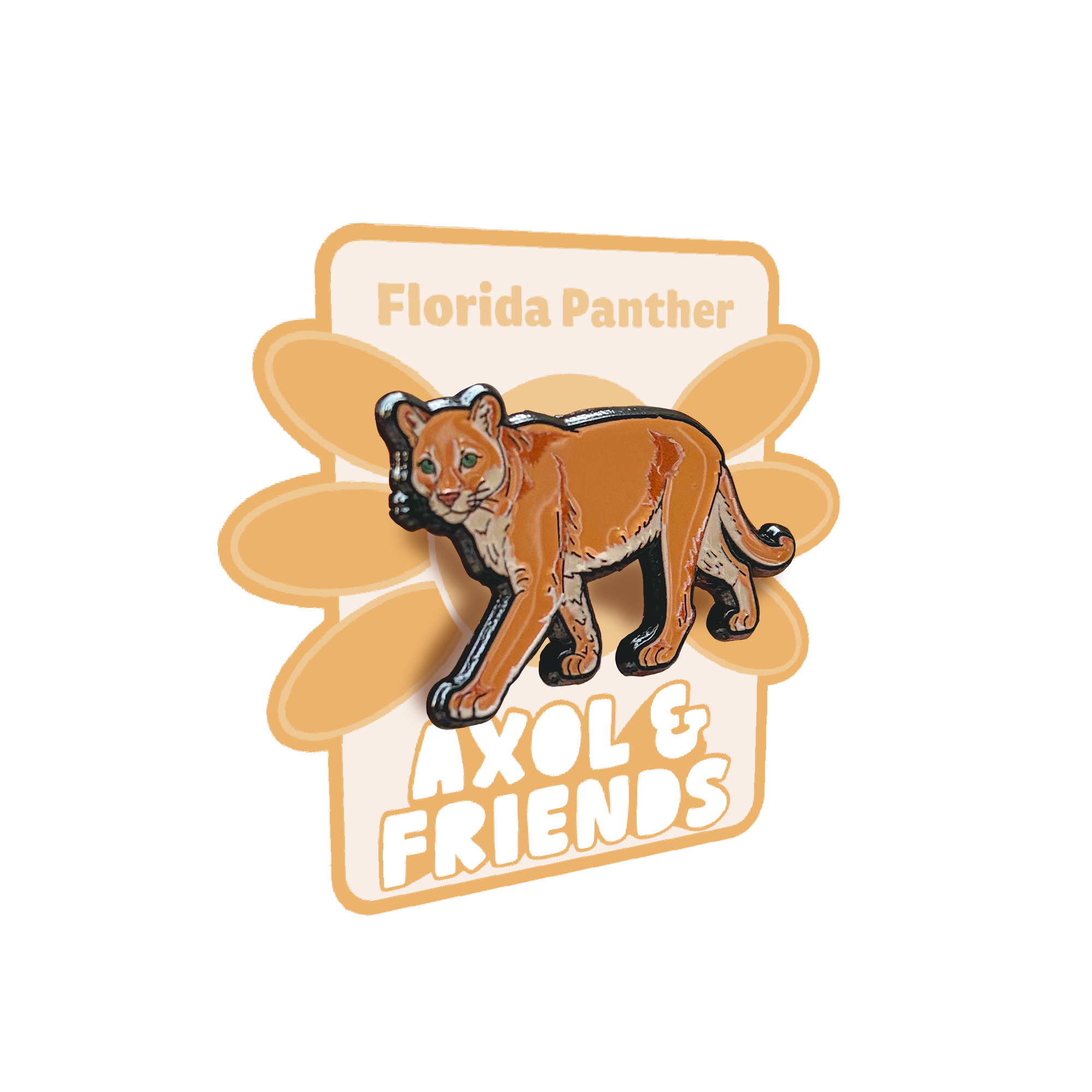 Florida Panther Soft Enamel Pin| Axol & Friends
