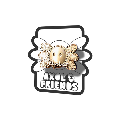 Axol.us Golden Brass Soft Enamel Pin | Axol & Friends