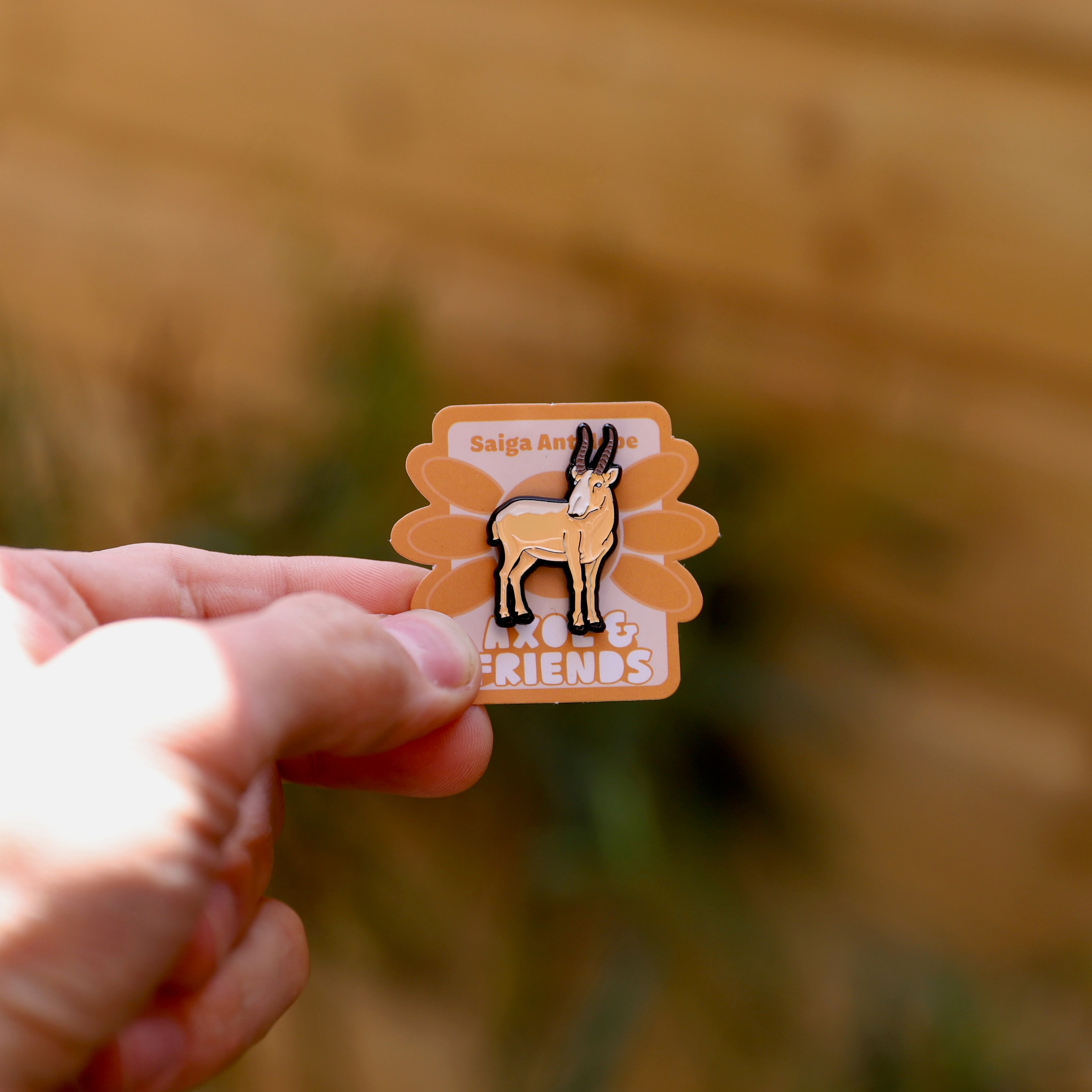 Saiga Antelope Soft Enamel Pin| Axol & Friends