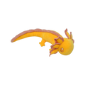 Mini Yellow Realistic Axolotl Plush