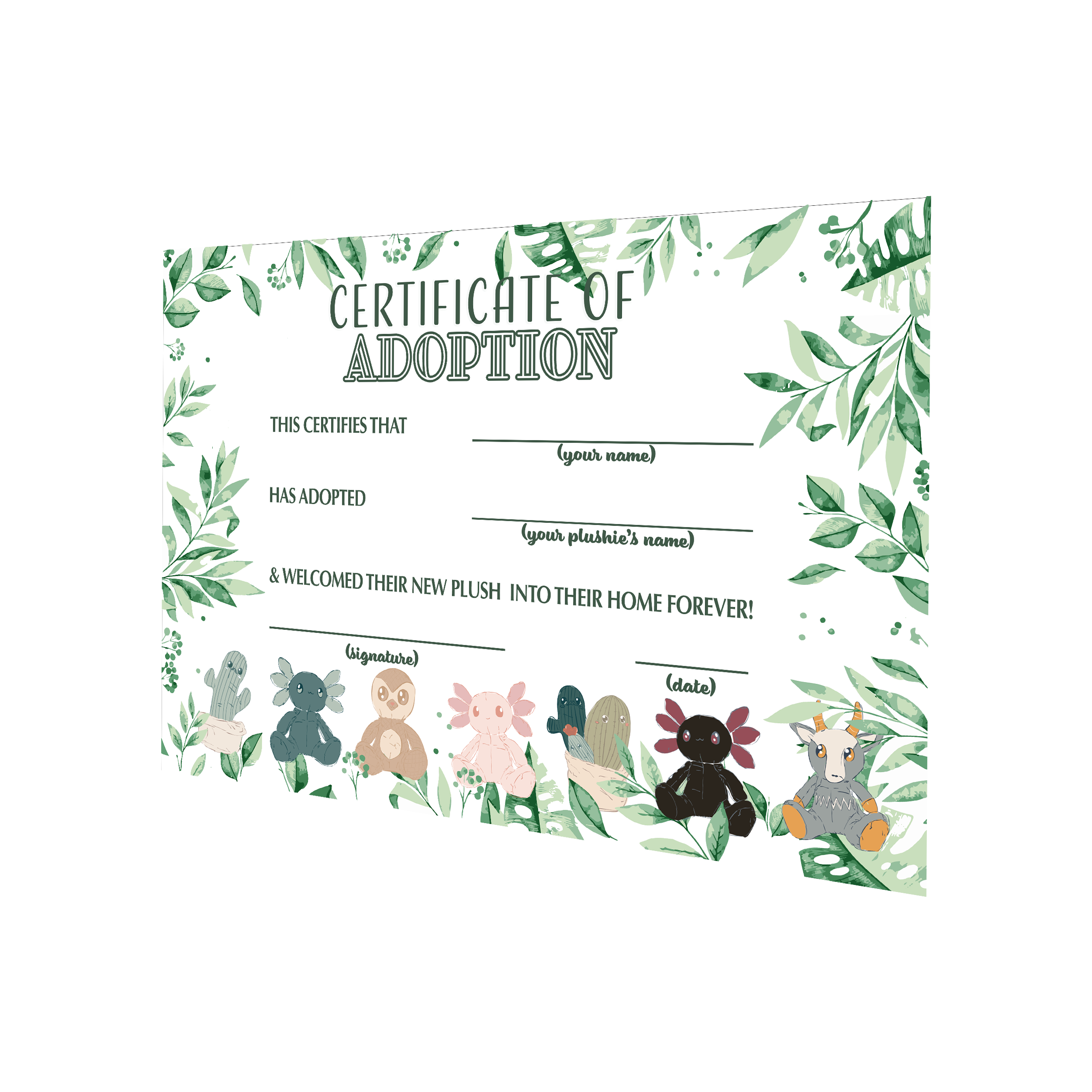 Adoption Certificate - Digital Download