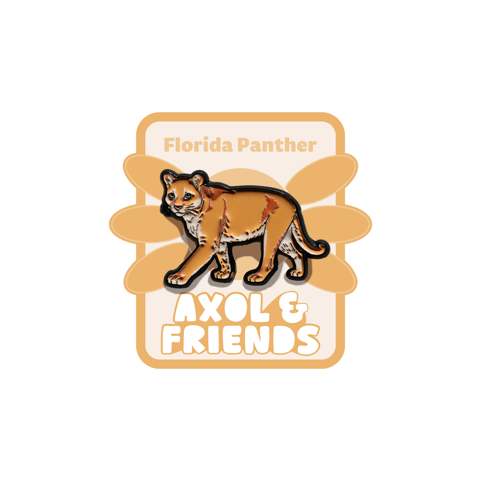 Florida Panther Soft Enamel Pin| Axol & Friends