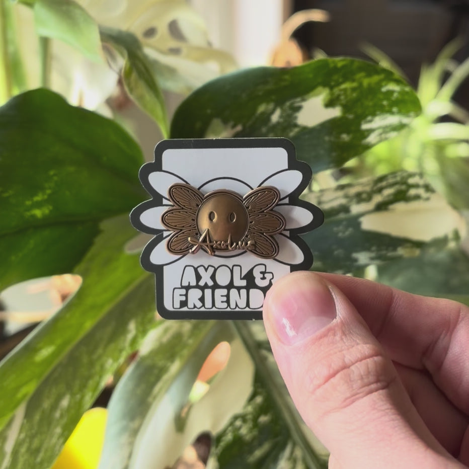 Axol.us Golden Brass Soft Enamel Pin | Axol & Friends