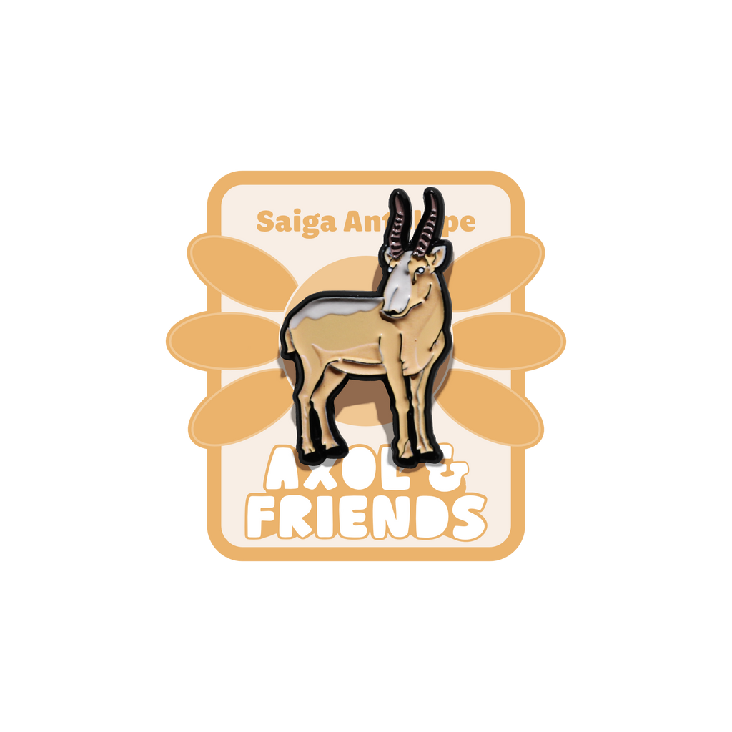 Saiga Antelope Soft Enamel Pin| Axol & Friends